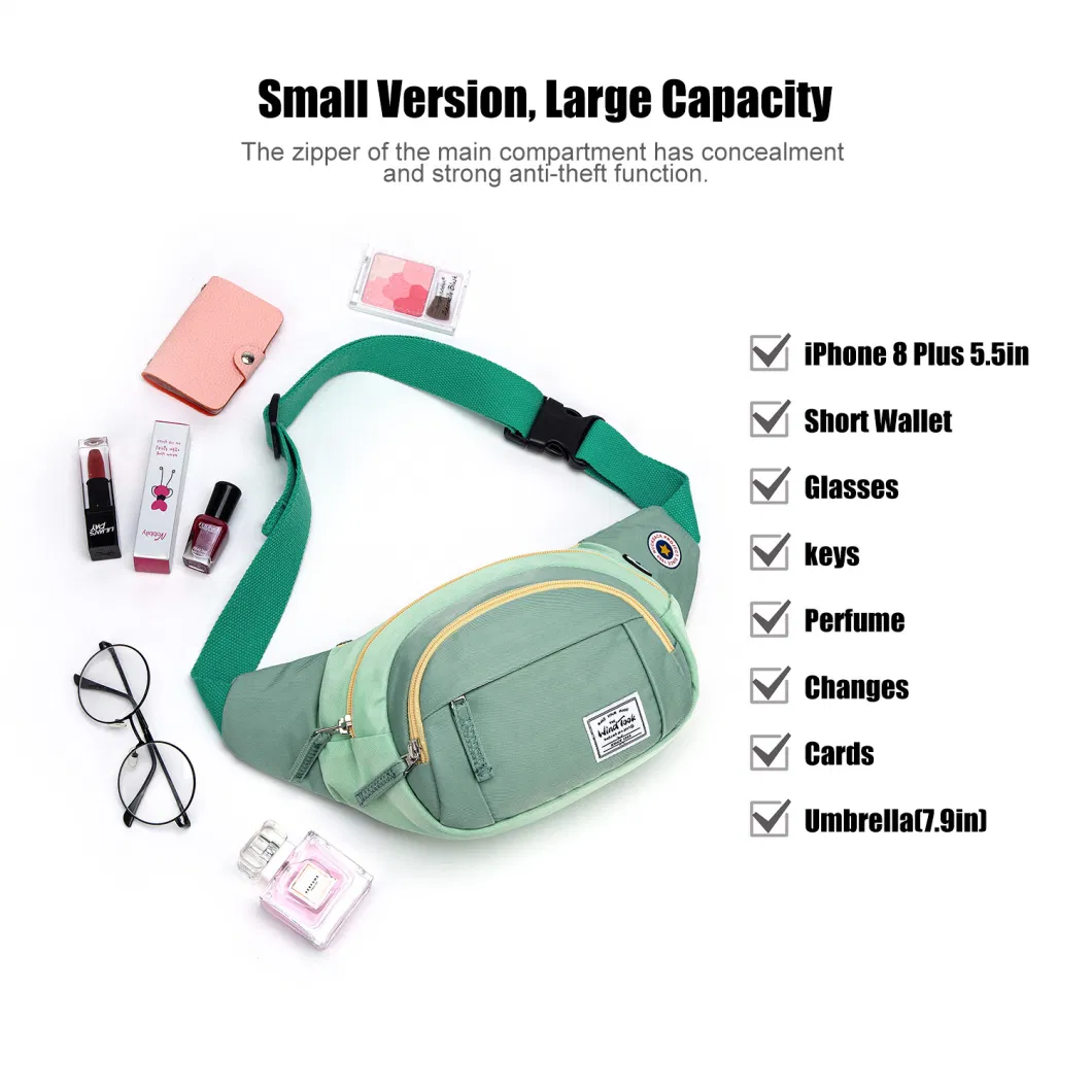 Fashion Female Water Resistant Casual Leisure Outdoor Sports Travel Hiking Running Riding Belt Waist Fanny Bag Pack (CY8808)