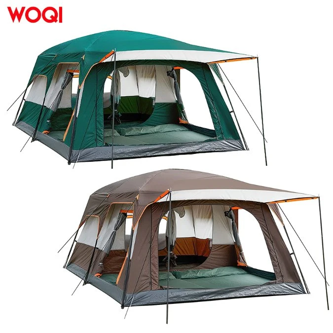 Outdoor Waterproof 6-12 People Luxurious Double Layer Inflatable Family Beach Camping Travel Automatic Canopy Tent