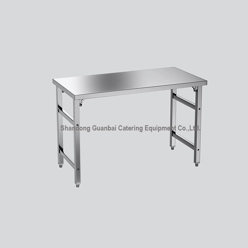 Guanbai easy assembly camping table stainless steel folding desk as outdoor furniture