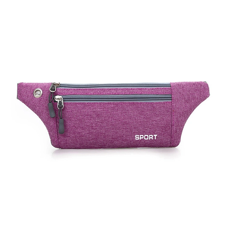 Wholesale Canvas Climbing Bum Bag Hiking Custom Logo Sport Solid Color Belt Running Sports Waist Bag Woman Men Fanny Pack