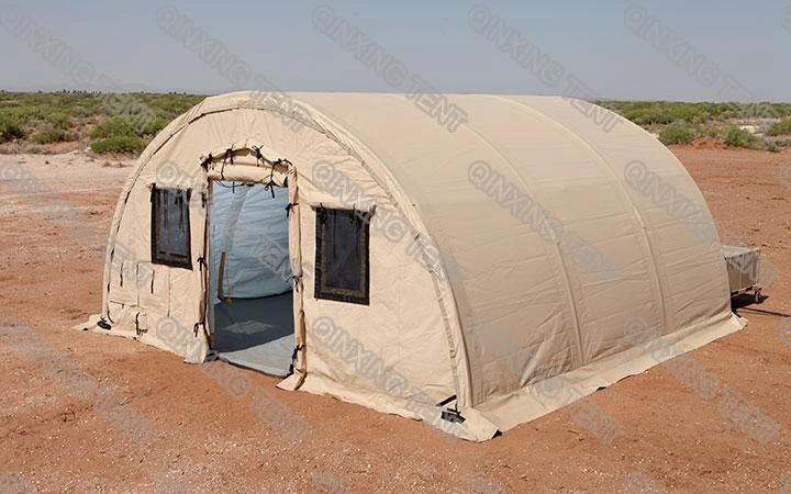 Qx Factory Military Army Style Arch Tent Waterproof Tent Canvas Tent Outdoor Tent for 10-12 Persons