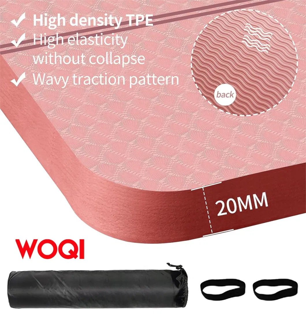 Woqi Large Sports Mat, Suitable for Fitness, Yoga, Pilates, Floor Exercise