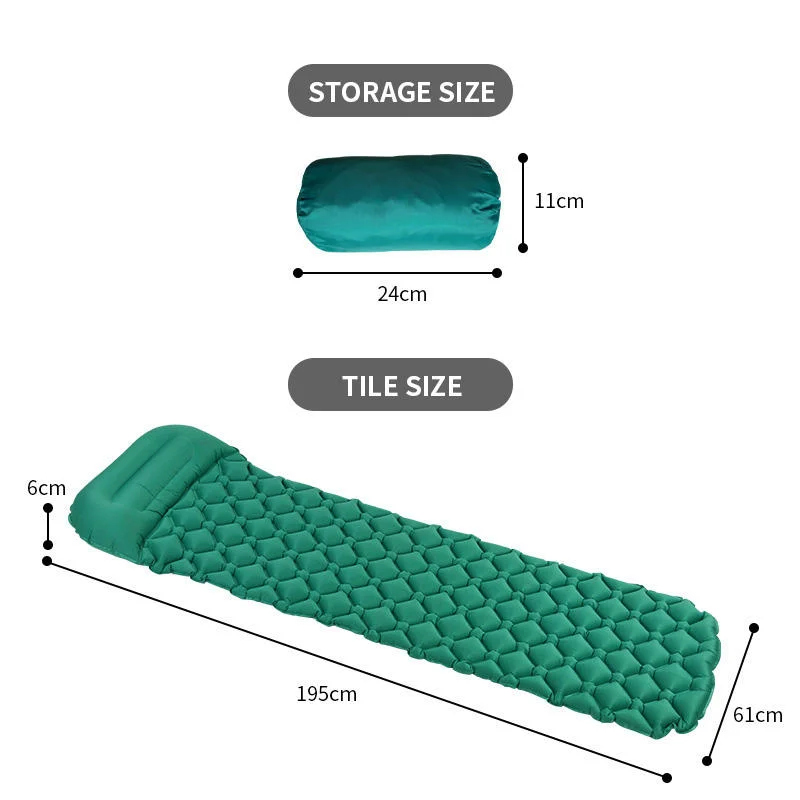 Self Inflating TPU Air Mattress Wholesale Inflatable Sleeping Pad Custom Portable Camping Mat