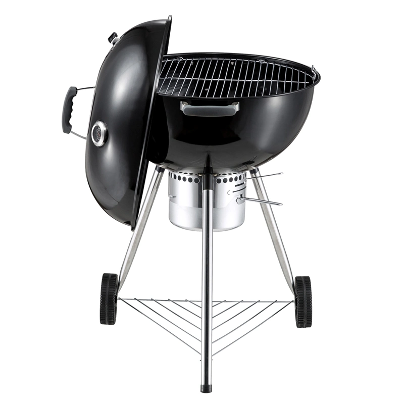 Sam&prime;s Club 22 Inch Porcelain Enameled Charcoal BBQ Grills Cooking Charcoal Grill Trolley