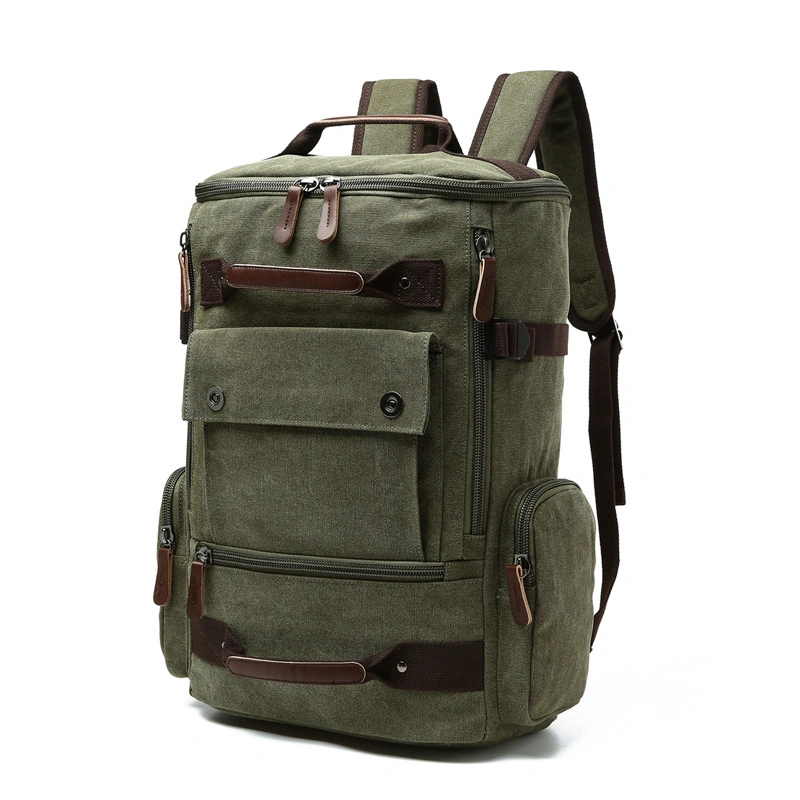 SA49 Vintage Hiking Travel Rucksack Backpacks Bag Duffel for Men OEM ODM Outdoor Durable Large Laptop Wholesale Backpack Canvas