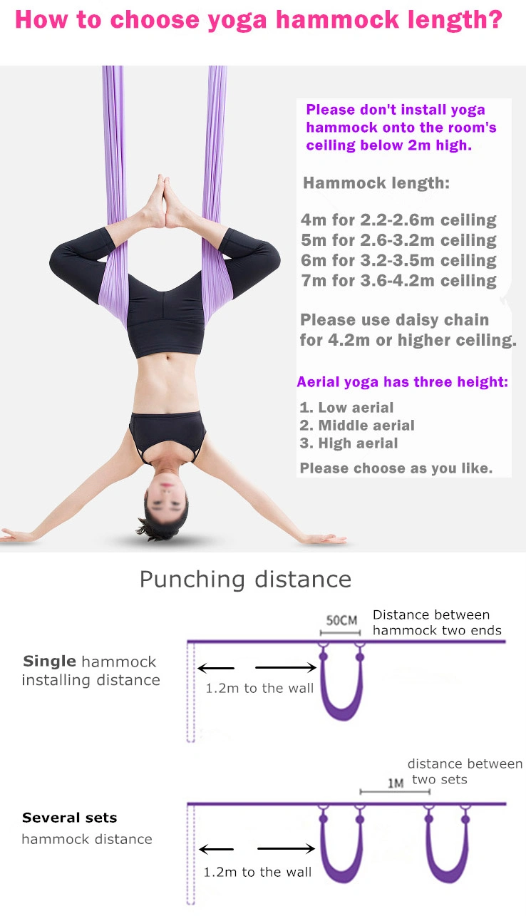 OEM 6m High-Strength Soft Flying Yoga Aerial Yoga Hammock
