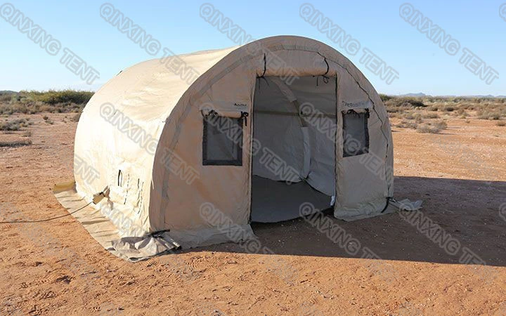 Qx Factory Military Army Style Arch Tent Waterproof Tent Canvas Tent Outdoor Tent for 10-12 Persons