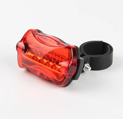 Mountain Bike Butterfly luce di coda 5 LED spia batteria Accessori per biciclette