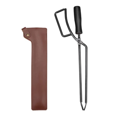 Pinze per caminetto in acciaio inox, accessorio per caminetto a legna, utensili per caminetto, cucina, griglia, pizza, Camping, Camino Wyz15558