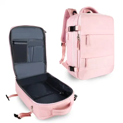  Scuola per esterni personalizzata di grande capacità impermeabile nera 17 pollici Zaino da viaggio per uomini in nylon per computer USB Daypack