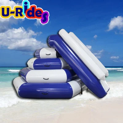  trampolino ad acqua a 3 strati personalizzato con scivolo per acqua parcheggio
