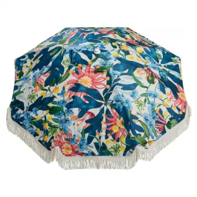 Ombrellone in legno da spiaggia con nappine Premium Sun Protection all&prime;aperto Per picnic al Mare