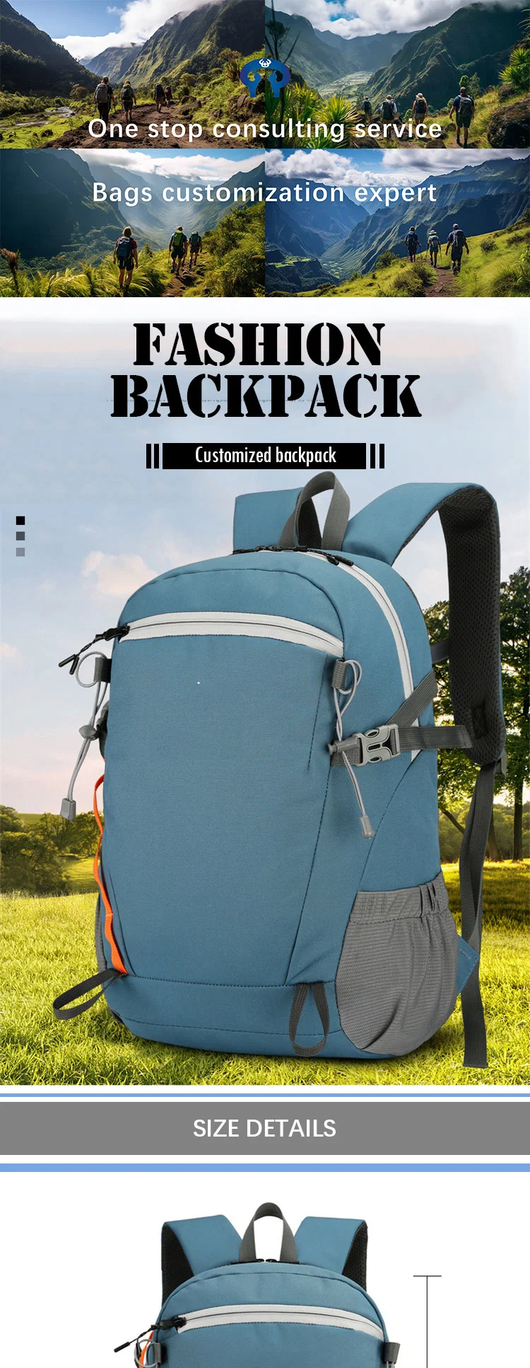 Outdoor Sports Spring Summer Hiking Daily Leisure Backpack Travel Bags
