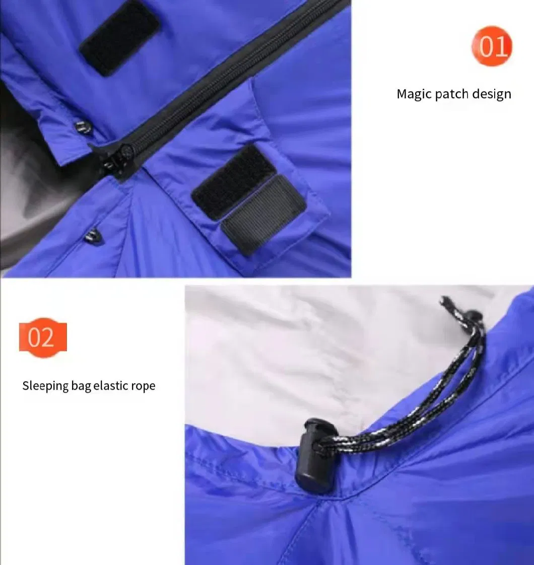 Stock Envelope Sleeping Bag for Outdoor Camping Hollow Cotton Sleeping Bag for Adults