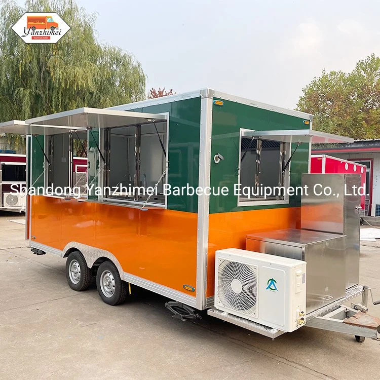 Mini Foodtruck Camping Trailer Catering Hot Dog Food Cart Mobile Food Truck Fully Kitchen
