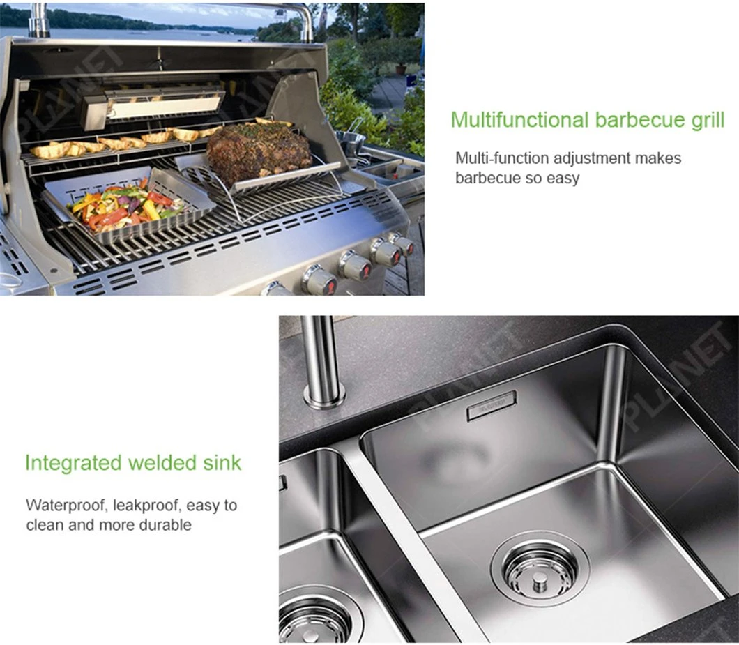 BBQ Island Outdoor Kitchen Grill Charcoal and Gas Outdoor Kitchen Camping Outdoor Kitchen Cabinet