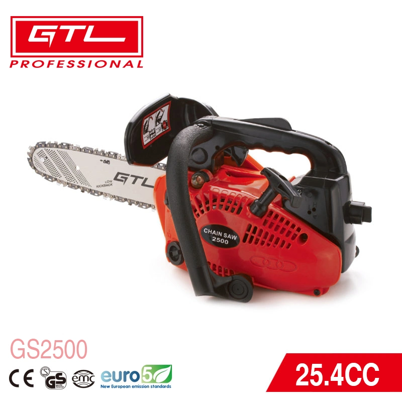 Hand Hold Small Wood Cutting Machine 25cc Garden Power Tools Portable Mini Gasoline Chain Saw (GS2500)
