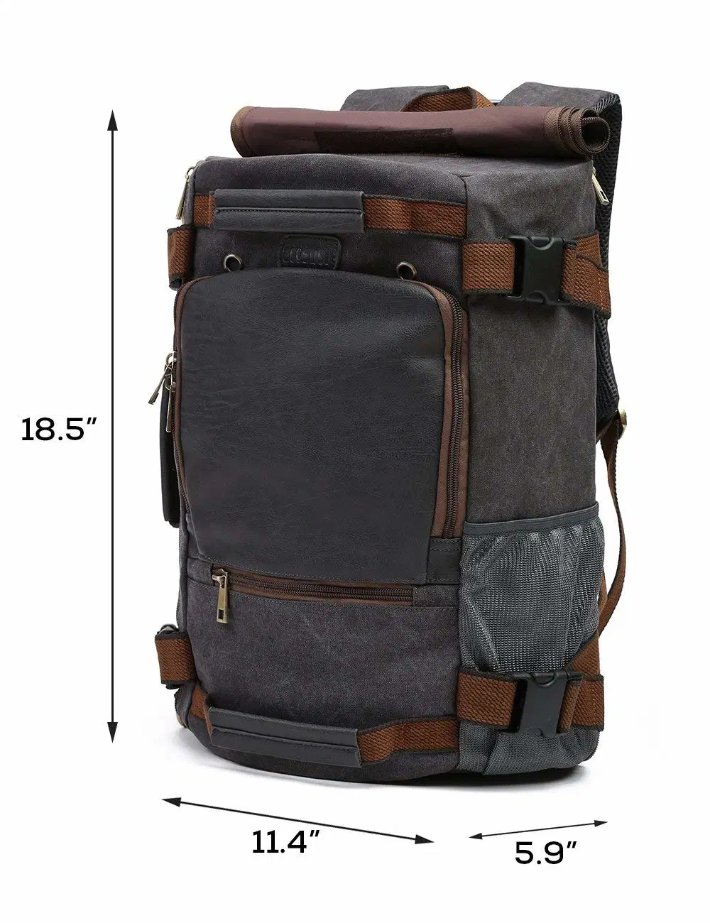 Custom Waterproof Unisex Casual Canvas Travel Duffel Bag Hiking Backpack OEM ODM