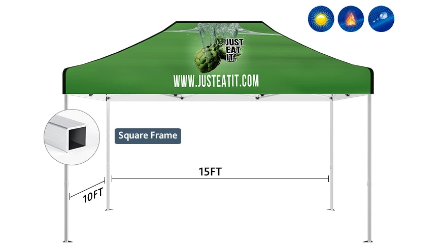 Custom 10X10FT 10X15 Aluminum Hexagon Frame Trade Show Portable Heavy Gazebo Foldable Pop up Canopy Tent with Sidewalls for Outdoor Event Marquee Party Wedding