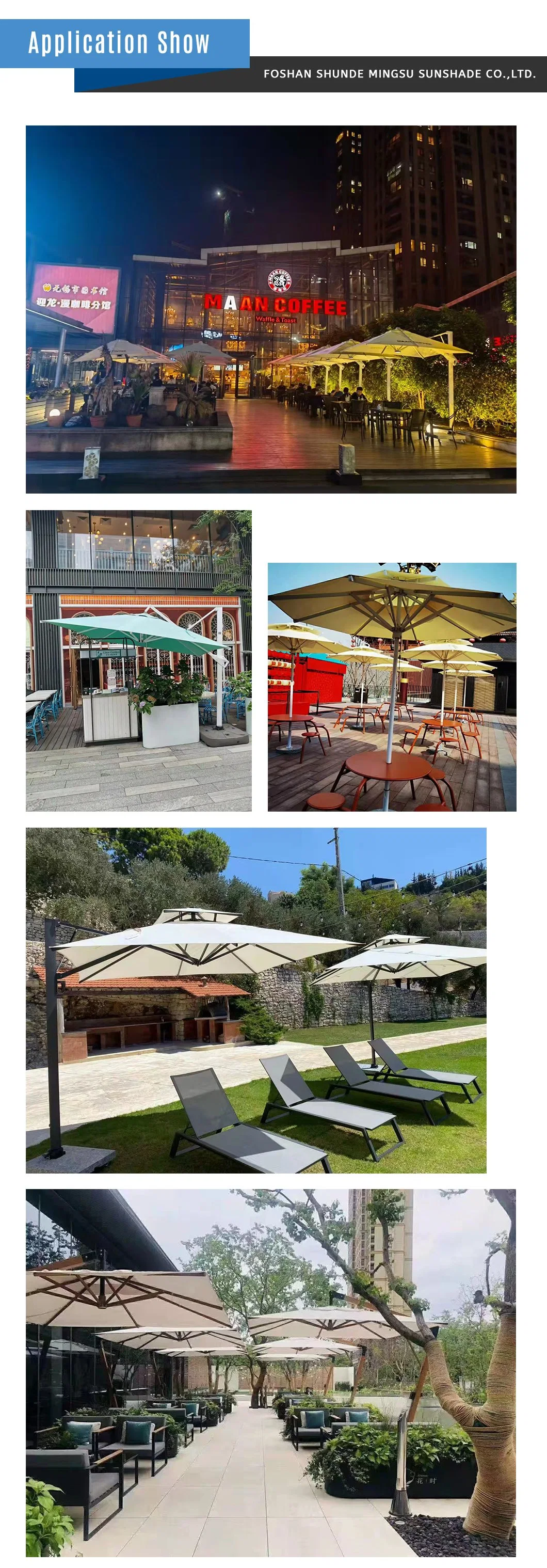 Wholesale Outdoor Hotel Garden Parasol Patio Furniture Waterproof UV Beach Sun Restaurant Umbrella