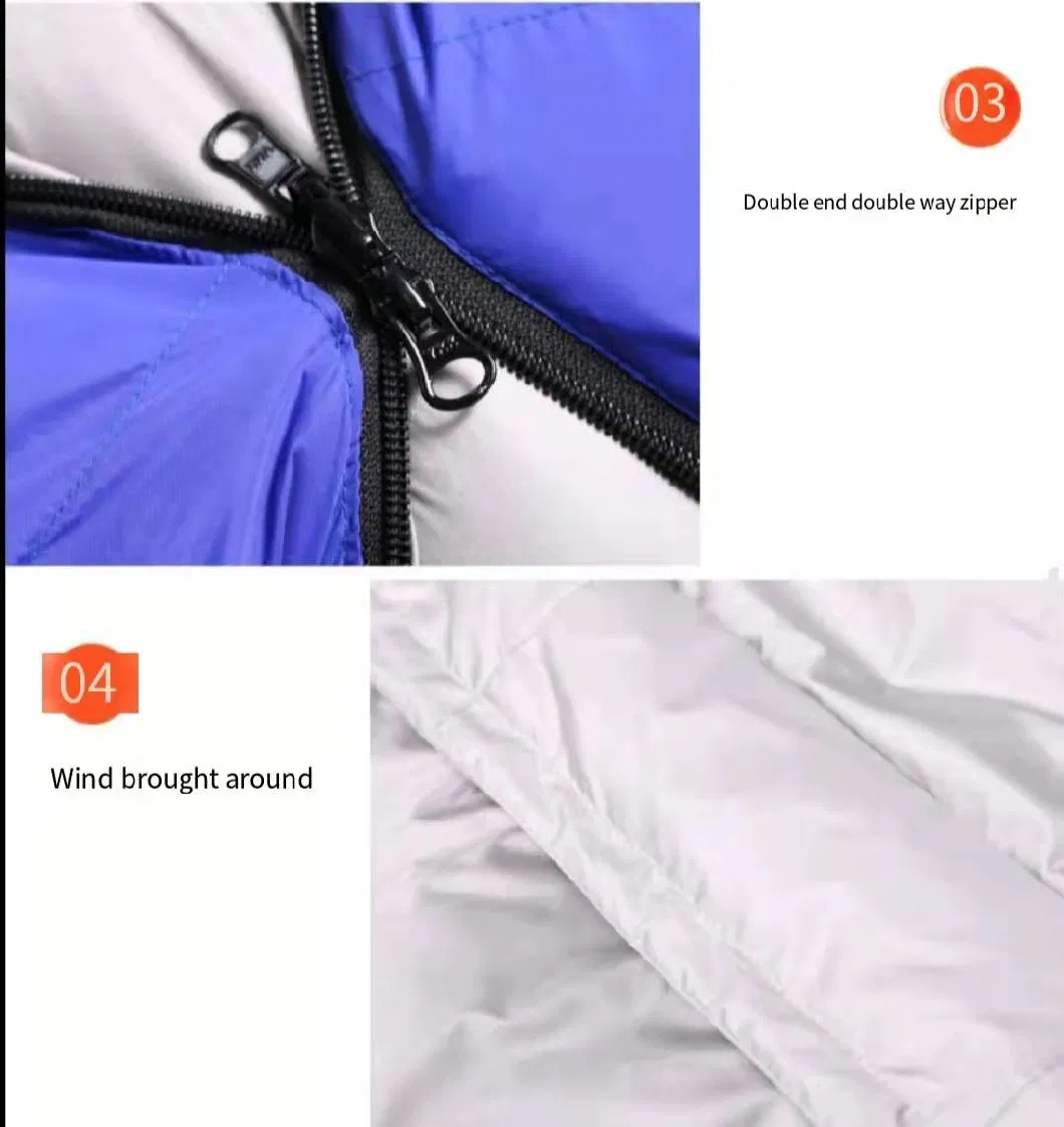 Stock Envelope Sleeping Bag for Outdoor Camping Hollow Cotton Sleeping Bag for Adults