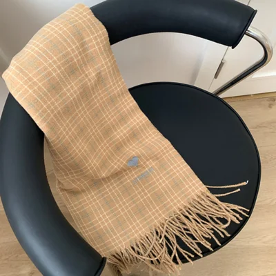 Custom Winter Warm Long Shawls Plaid Fashion Embroidery Women Scarf