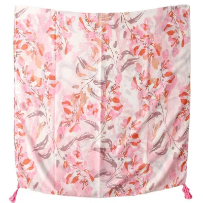 Spring Summer Fresh Elegant Cotton Linen Feel Scarf