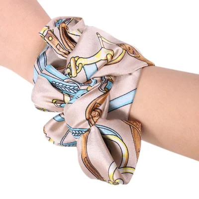 Factory Wholesale Thin Polyester Scarf Ladies Tie Womens Spring Long Satin Scarf