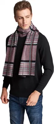 Wholesale 30% Merino Wool Men&prime;s Winter Cashmere Feel Australian Wool Soft Warm Knitted Scarf with Gift Box