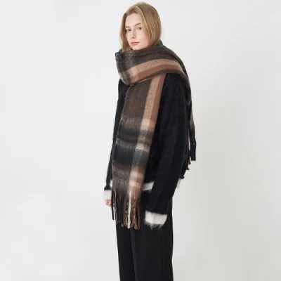 Men Women Cashmere Neck Plaid Fall Softest Classic Warm Winter Scarf