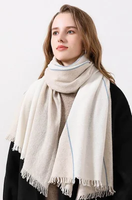 Wholesale Classic Winter Warm Chunky 100% Merino Wool Long Scarf for Ladies