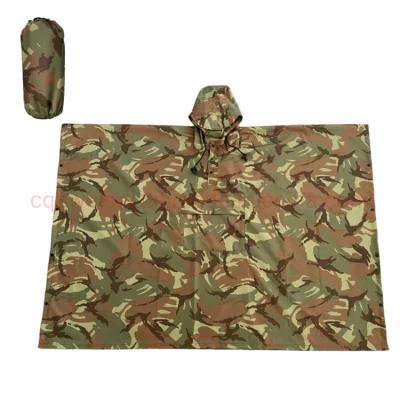 Factory Outdoor Mountaineering Adult One-Piece Cape Raincoat Camouflage Poncho Wholesale