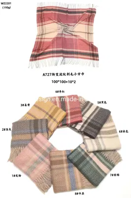 Factory Bulk Buy Woman Fall Warm Scarf Big Tartan Scarves Wrap