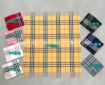 Factory Bulk Buy Woman Fall Warm Scarf Big Tartan Scarves Wrap