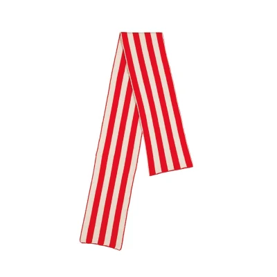 Vertical Stripe Knitted Scarf Women&prime;s Autumn and Winter Wool Neck