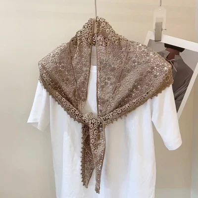 Triangle Silk Square Womens Classic Soft Solid Lightweight Oblong Shawl Scarf