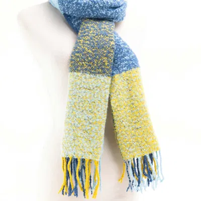 Custom Outfit Fashion Accessory Women Men Spring Fall Winter Warmth Multi Acrylic Woven Fringe Nova Scottish Lattice Tartan Cappa Tippet Turban Textural Scarf