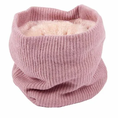 Plain Plus Velvet Thick Autumn and Winter Wool Knitted Scarf