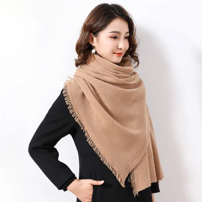 Wholesale Warm Ladies Natural Pure Wool Scarf