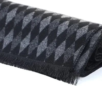Warm Women Mens Winter Cashmere Felling Tassel Long Soft Plaid Cotton Scarf