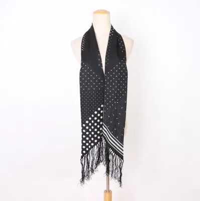 Point Lightweight Print Color Mixture Shawl Scarf for All Seasons