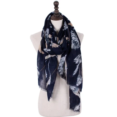 Women Ethnic Poppy Floral Print Shawl High Quality Print Fringe Foulard Muslim Hijab Muffler Soft Wrap Scarf