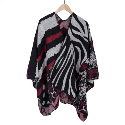 Tigers Stripe Ladies Kimono Ladies Stoles Warm Poncho Cape Shawl Winter