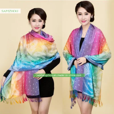 Nepal Style Cashew Gradient Jacquard Scarf Fashion Pashmina Shawl