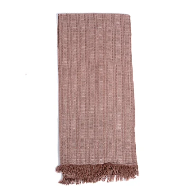 Men&prime;s Autumn Winter Warm Scarf Textured Oversized Woman&prime;s Hijab Shawl Male Jacquard Casual Neck Scarf