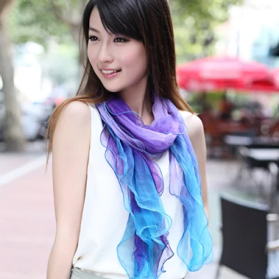 Digital Printed Silk Chiffon Scarf (12-BR050320-5.2)