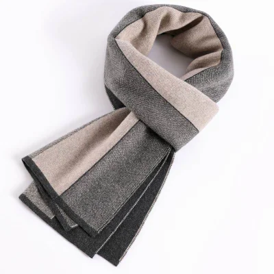 Super Soft Fashion Men Pure Wool Checked Tartan Scarf