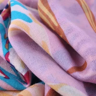 Custom Fashion Wool Blend Silk Scarve