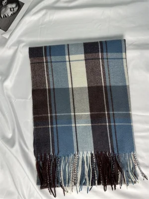 Plaid Thicken Warm Men Women Business Wool Cashmere Winter Shawl Scarves