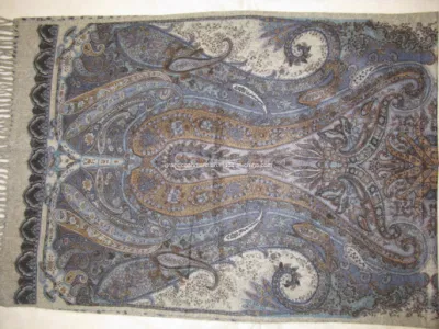 Classic Doule Faced Print Paisley Animal Shawls